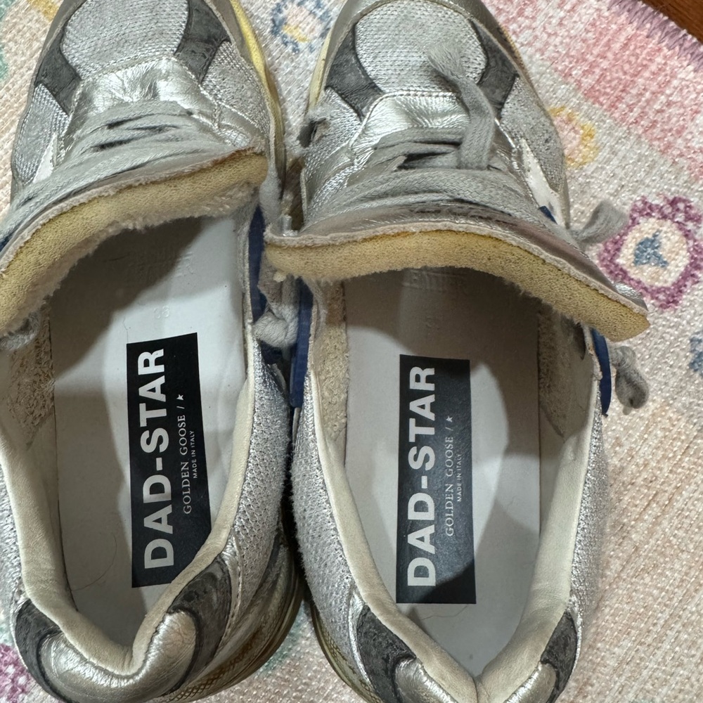 Golden Goose Silver Blue White Sneakers - Picture 9 of 16